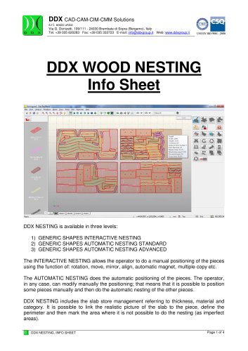 DDX WOOD NESTING Info Sheet