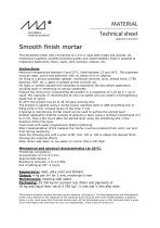 Smooth finish mortar Technical sheet - 1