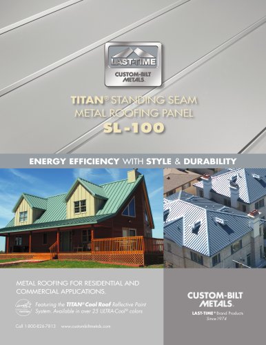 TITAN®  STANDING SEAM METAL ROOFING PANEL SL -100