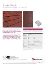 Purple Blend Acme double camber clay plain tiles - 2