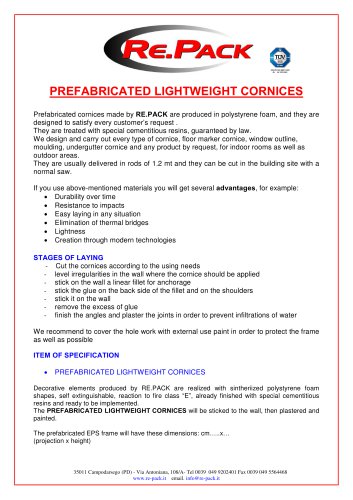 CORNICHES PREFABRICATED