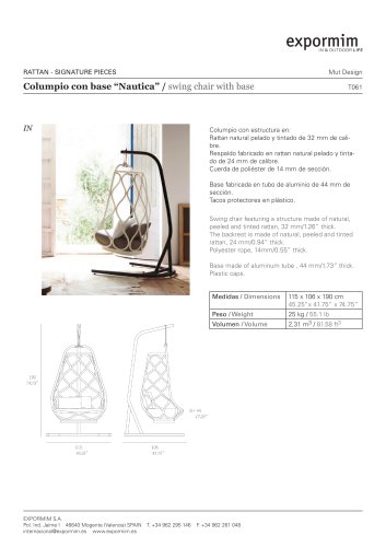 Expormim nautica swing online chair