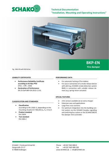 BKP-EN Fire damper