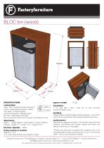 Wood BLOC Litter Bin - 1