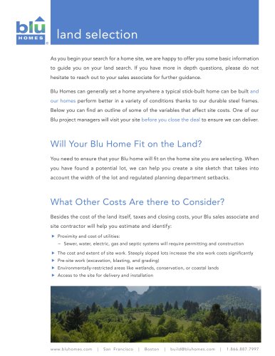 Blu | Find Your Land Flyer