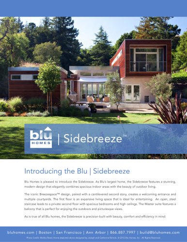 Blu Homes Sidebreeze Brochure