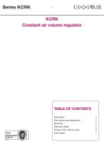 Constant air volume regulators – KCRK - 2