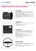 Constant air volume regulators – KCRK - 3