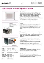 Constant air volume regulators – Series RCC - 14