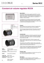 Constant air volume regulators – Series RCC - 3