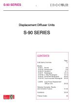 Displacement diffusers – Series S-90 - 2