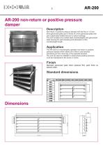 Series AR-200 Non-return or positive pressure dampers - 3