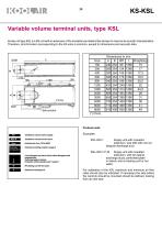 Variable volume terminal units – KS - 19