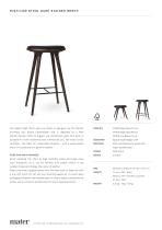 High Stool | Dark stained beech - 1