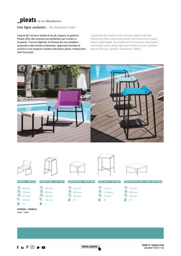 Pleats Collection | Outdoor furniture for terraces