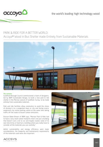 Accoya&reg; Wood in Bus Shelter made Entirely from Sustainable Materials