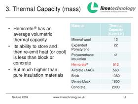 Tradical® Hemcrete® Thermal performance - 12