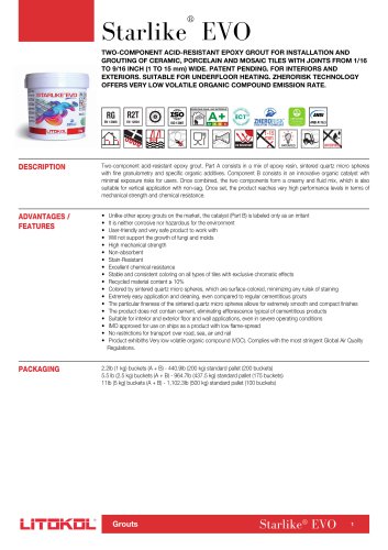 STARLIKE EVO FINISHES - LITOKOL - PDF Catalogs | Documentation | Brochures