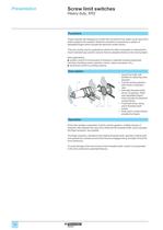 Catalogue:Screw limit switches XRBA and XR2 - 12