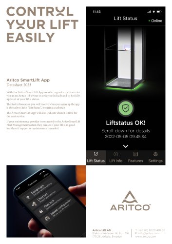 Aritco SmartLift App Datasheet in English