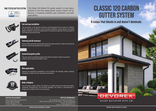 Brochure Gutter System Classic 120 Carbon EN