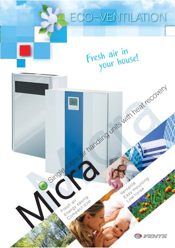 Single room air handling units with heat recovery MICRA