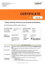 GammaStone certifications - 2