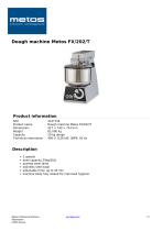 Dough machine Metos FX/202/T - 1