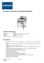 El.range+convection oven Metos OC6FEV7E-1