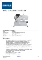 Slicing machine Metos Red Line 220-1