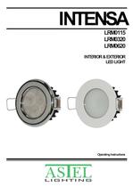 INTENSA LRM0320, LRM0115, LRM0620: Recessed interior & exterior LED downlights