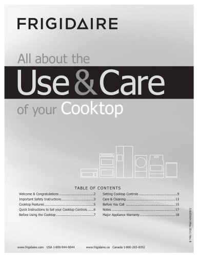 All about the Use & Care of your Cooktop