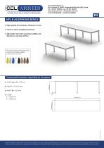 Backless bench in aluminium and HPL-1