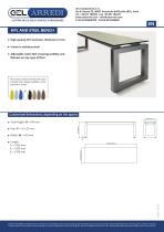 Backless bench in steel and HPL-1
