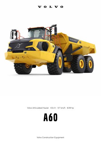 Download the A60 brochure, with all the details and specifications. (PDF, 682.3KB)