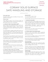 Corian® SOLID SURFACE SAFE HANDLING AND STORAGE - 1