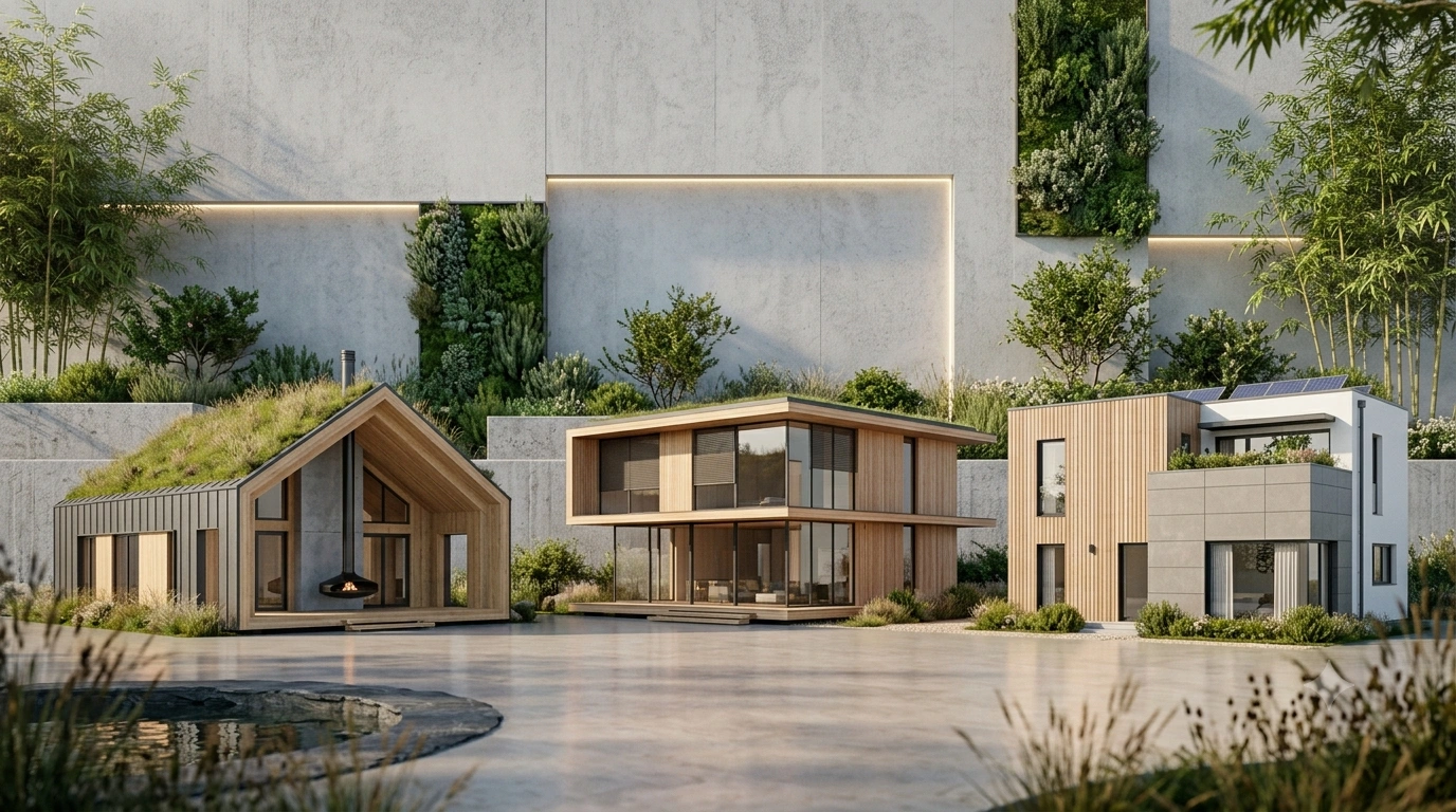 Arquiteto profissional a rever planos de construção em madeira maciça num estaleiro com a estrutura de um edifício de escritórios em madeira de vários andares.
