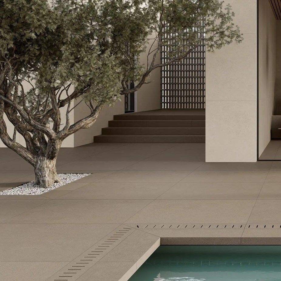 Borda de piscina em grés porcelanato - OUTWALK20 - NovaBell