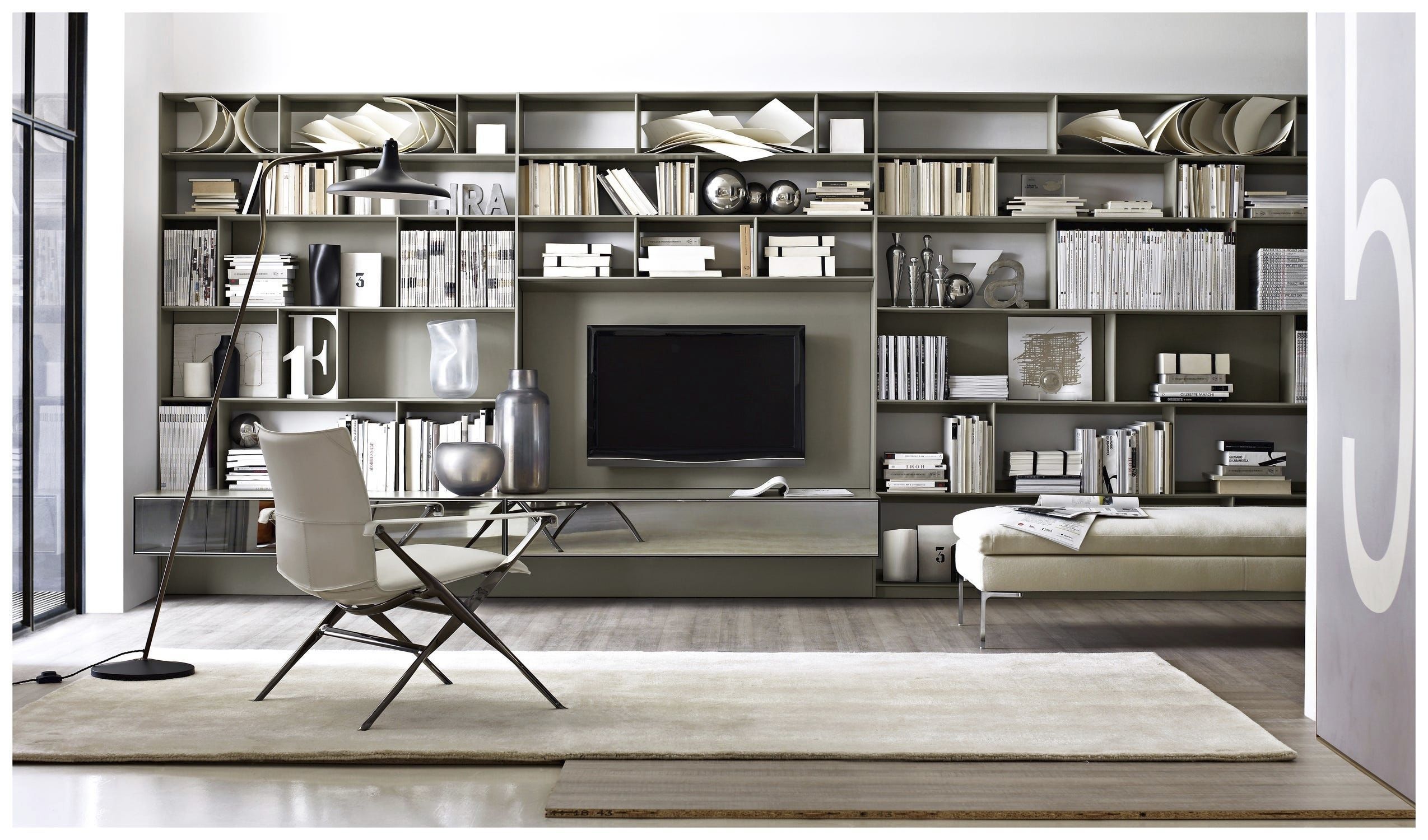 Móvel de parede contemporâneo para TV - Flat.c - B&B Italia - em