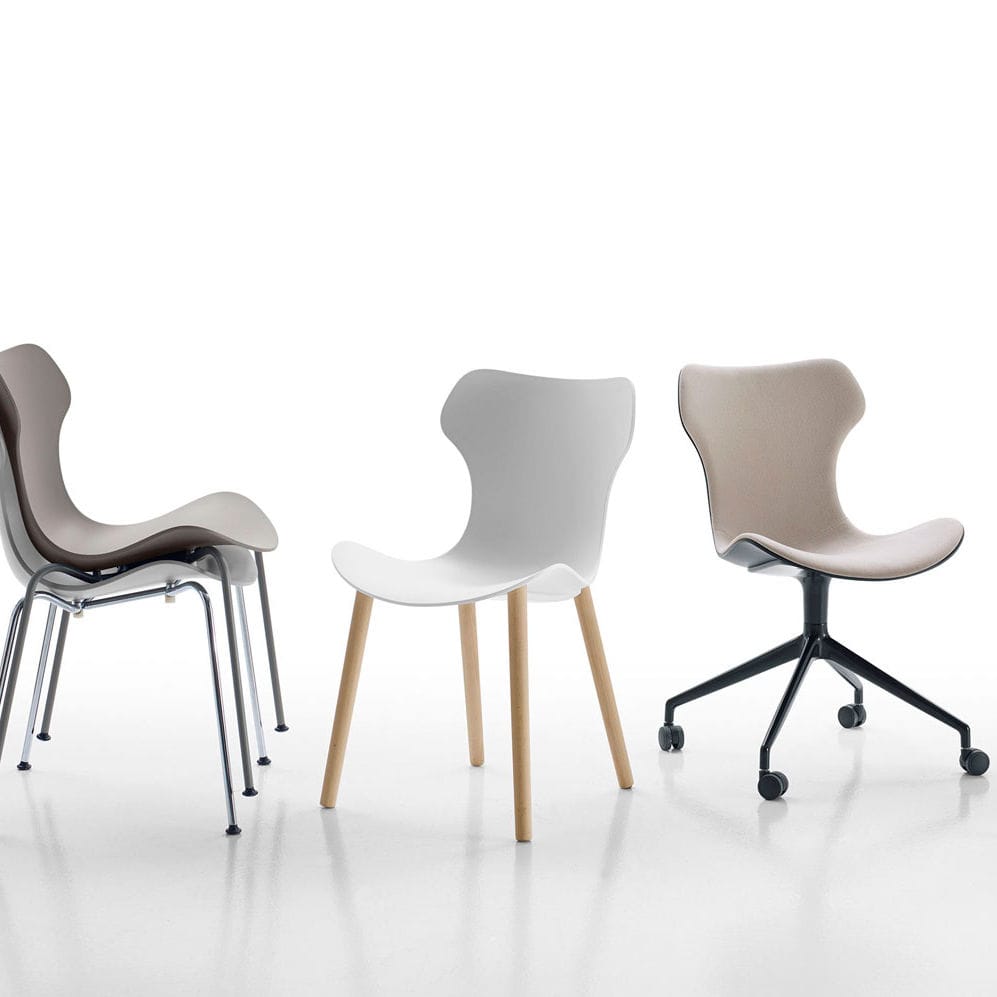 Cadeira contemporânea - Papilio Shell - B&B Italia - em couro / em ...