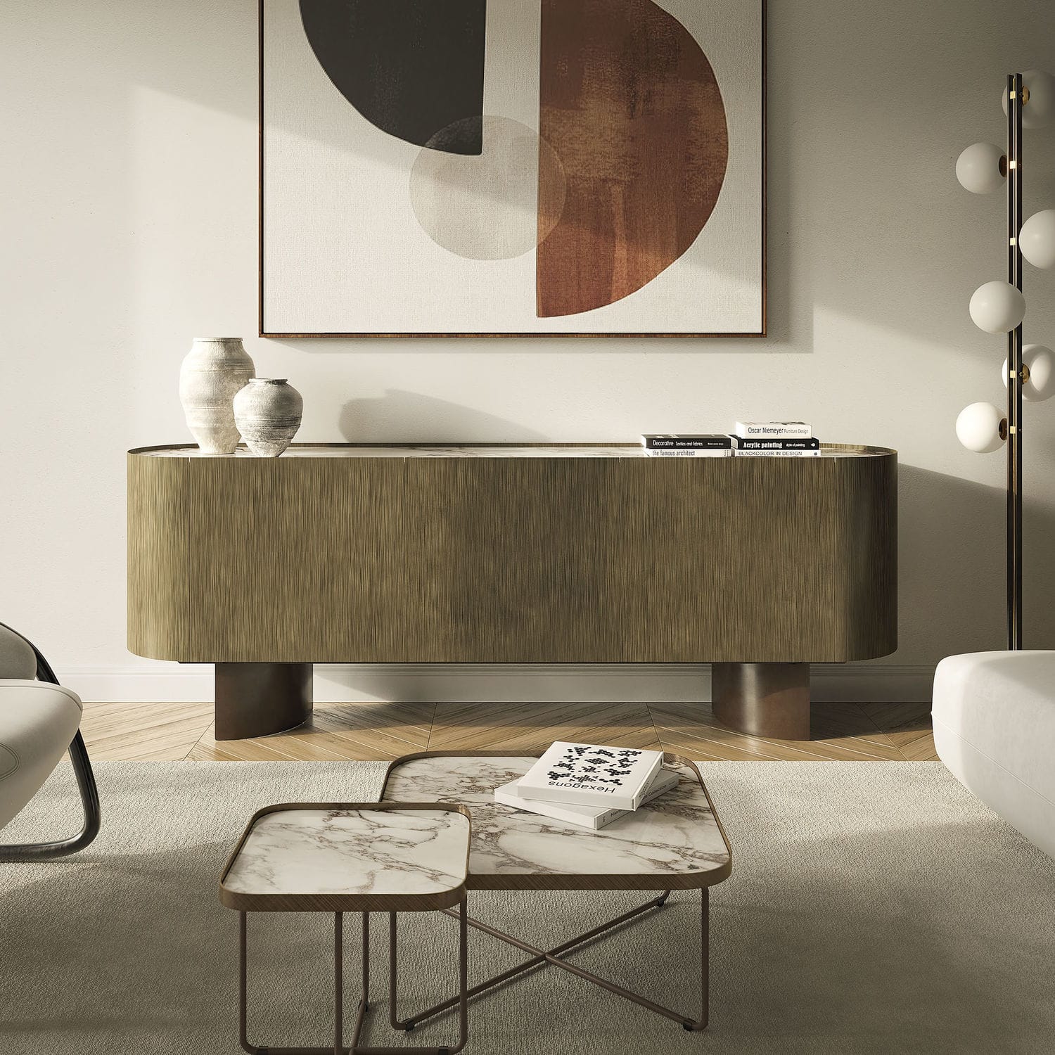 Buffet aparador contemporâneo - SAVOY - Cattelan Italia - em madeira ...