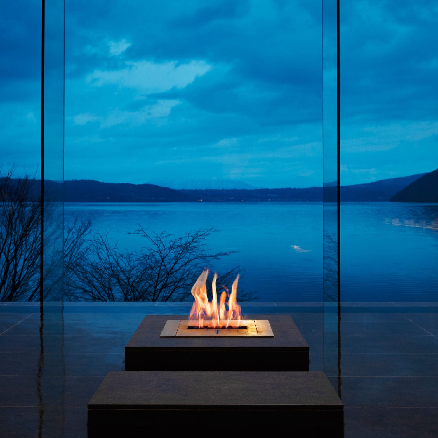 Queimador a bioetanol retangular - BK5 - EcoSmart Fire - contemporâneo