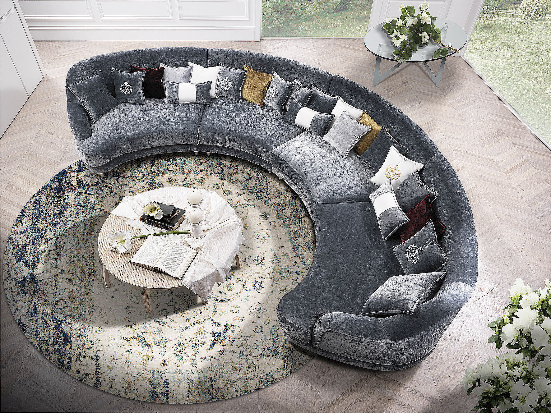 Sofá modular - Elisir - DI MARCO INTERIOR SOFA - curvo / clássico / em ...