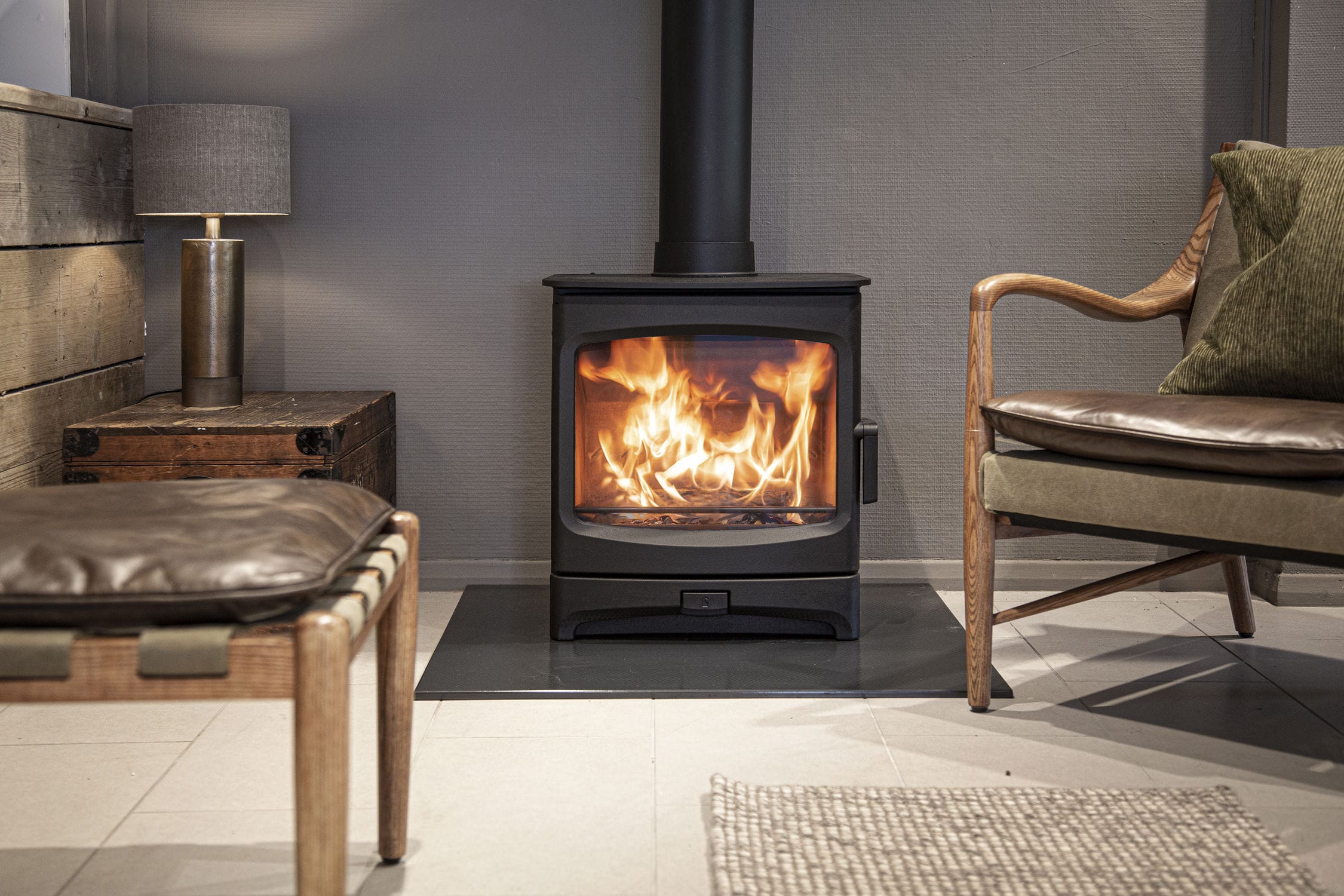 Salamandra a lenha - AIRE 7 - CHARNWOOD - 5 kW–10 kW / de piso / minimalista