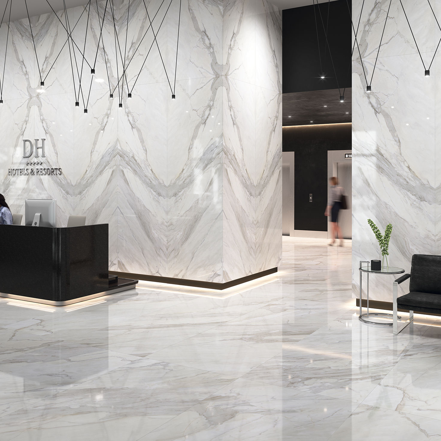 Placas de revestimento em grés porcelanato - COVERLAM CALACATA ...