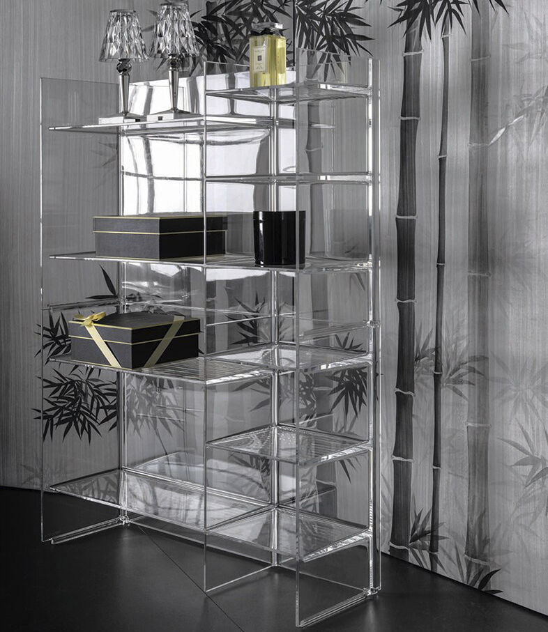 Estante modular - SOUND-RACK - Kartell - baixa / alta / para