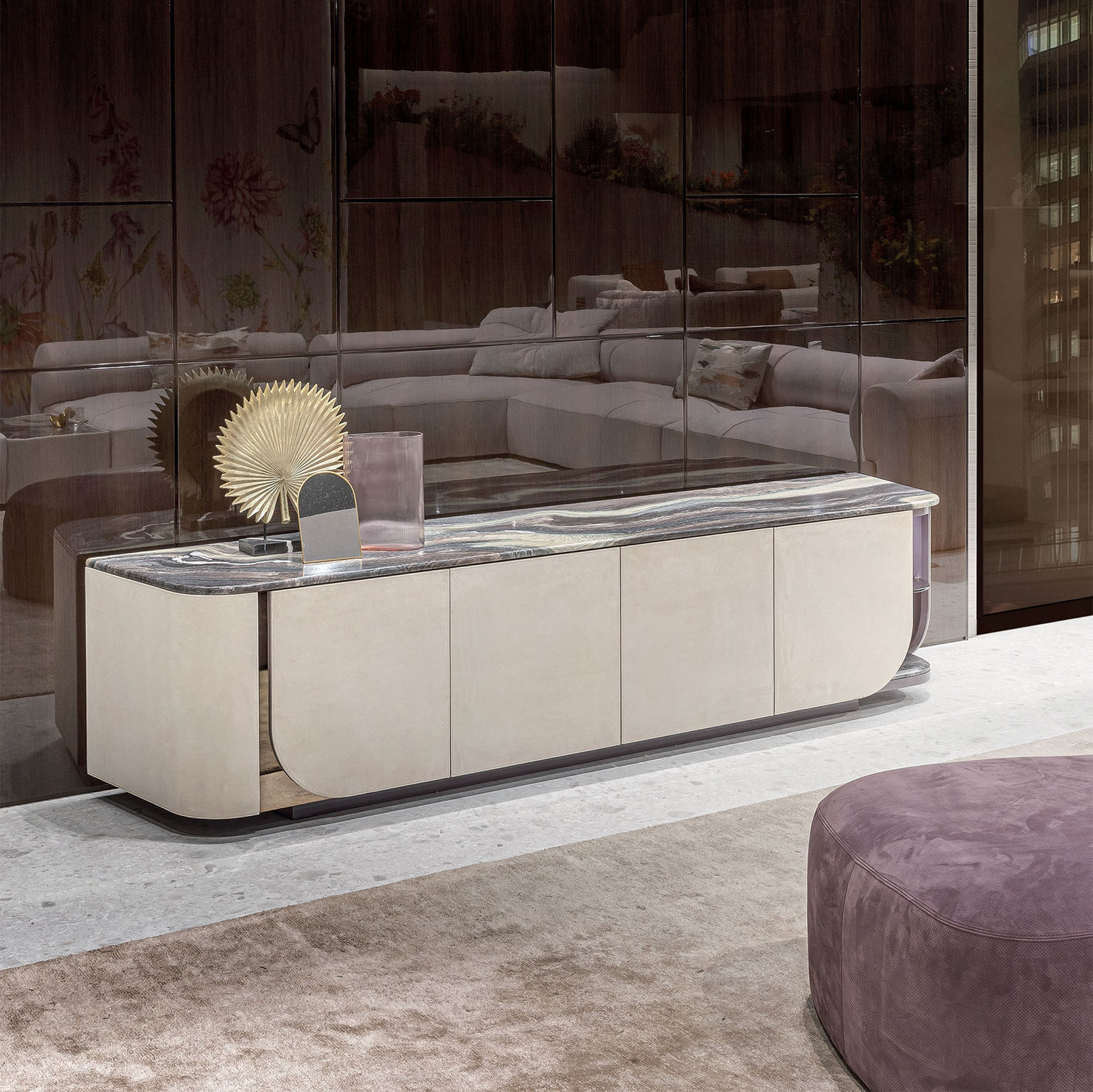 Buffet aparador contemporâneo - HOLD - LONGHI S.p.a. - em ébano ...