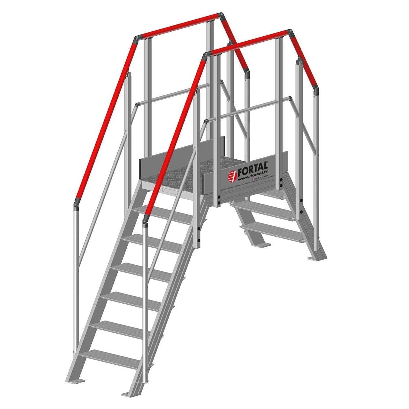 Escada de acesso reta - F814 series - FORTAL - com degraus em metal ...