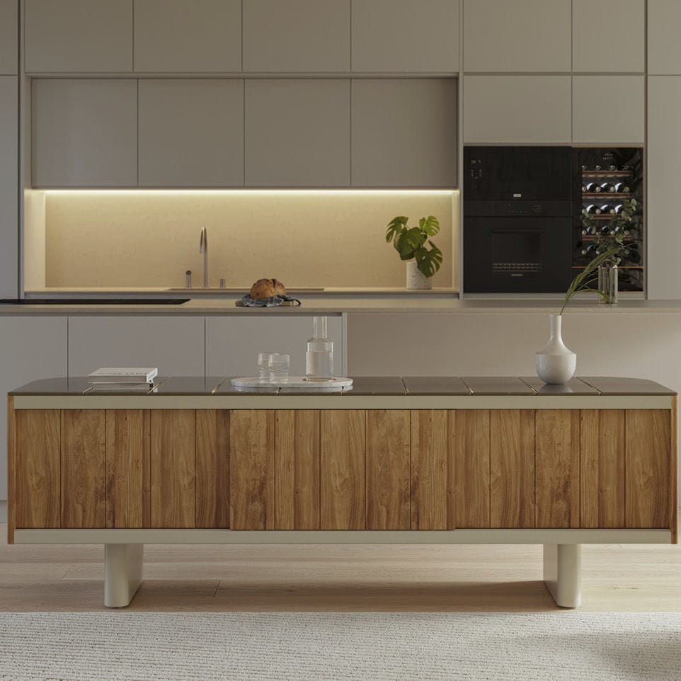 Buffet aparador contemporâneo - ATRIO - punt mobles - em teca / com ...