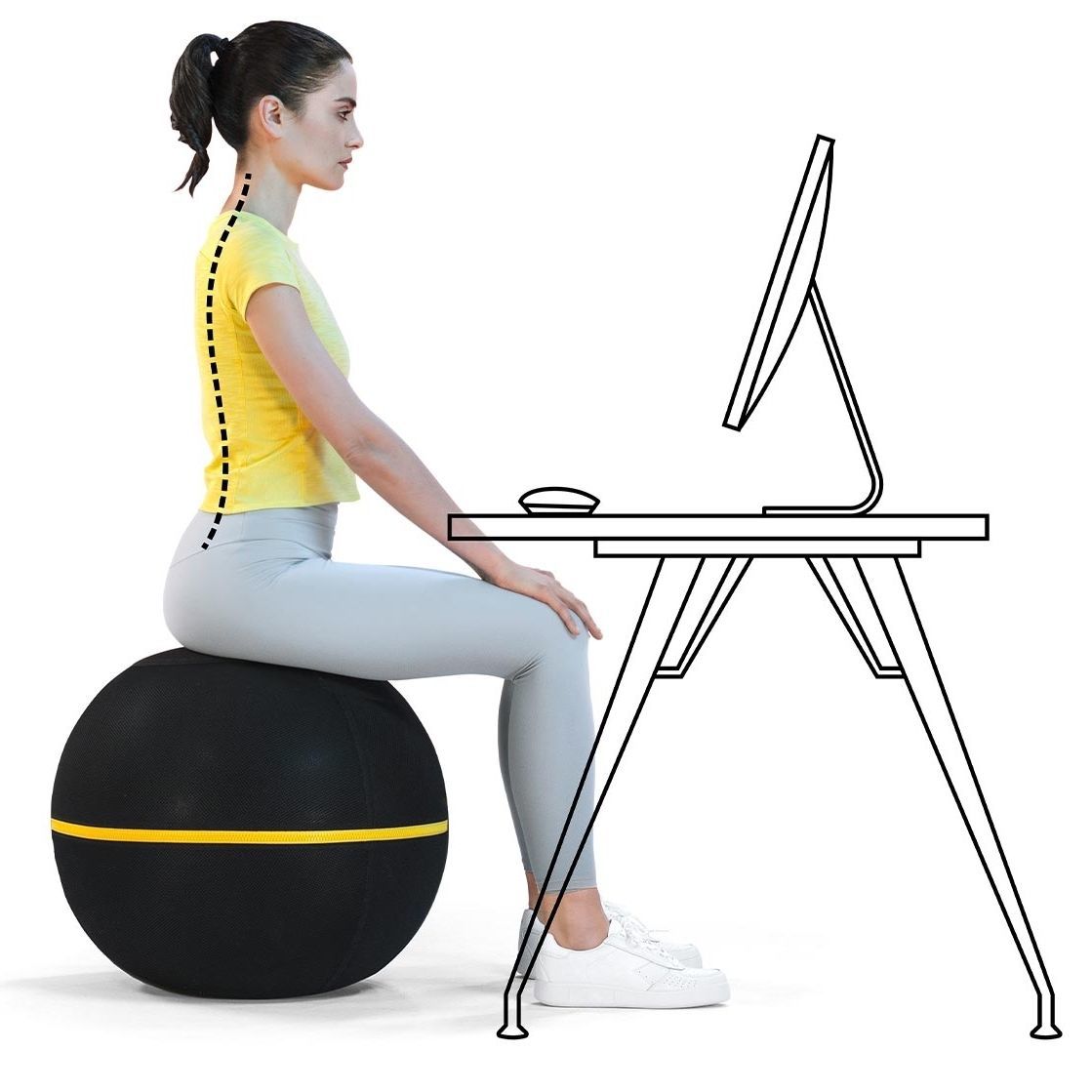 テクノジム　アクティブシッティング　バランスボールチェア 55cm テクノジム アクティブシッティング バランスボールチェア 55cm